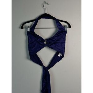 RAT‎ AND BOA International Co-ord Top In Metallic Blue Size L